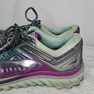 Brooks fit print glycerin purple gray athletic hiking trailing low top shoes 8 thumbnail 2