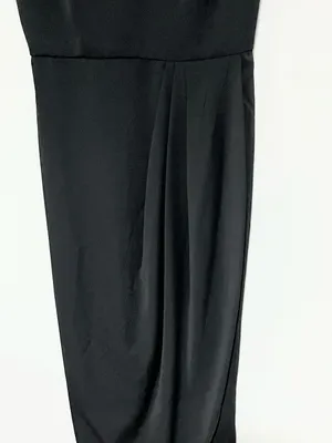 Lulu's Black Spaghetti Strap Wrap Midi Dress thumbnail 6