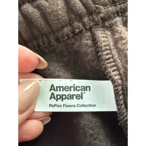 American Apparel Brown Sweatpants Lightning Bolt ReFlex Fleece Joggers Small thumbnail 4