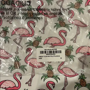 New With Tags Roller Rabbit Freddy Flamingo Polo Pajamas Sz M thumbnail 8