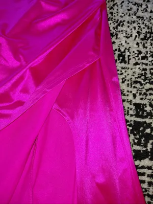 Emerald Sundae Hot Pink Satin Open Back Maxi Dress Sz Medium! thumbnail 13