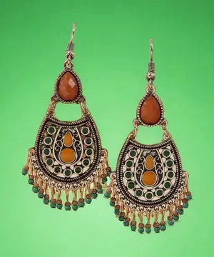 Bohemian Beaded Gypsy Tassel Drop‎ Earrings thumbnail 1
