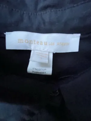 Black Button-Front Shirtdress with Smocked Waist‎ thumbnail 2
