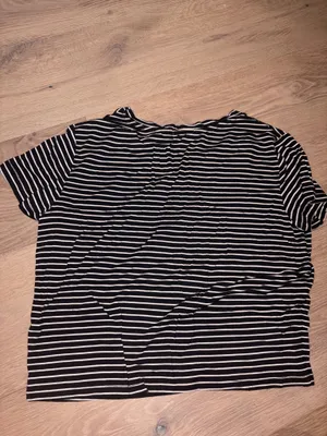 Cotton On Black & White Striped Short Sleeve Tee Medium thumbnail 2