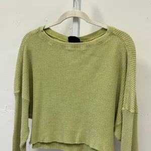 Out From Under Urban Outfitters Waffle Knit Cropped Thermal Top Sweatshirt Med thumbnail 3