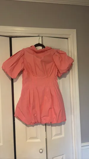 Pink Bubble Hem Mini Dress thumbnail 2