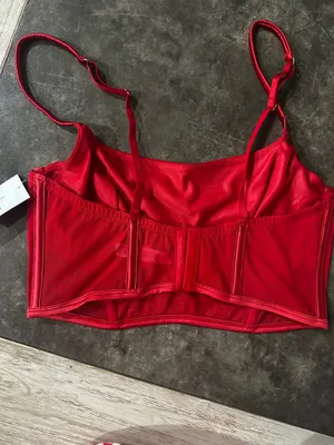 Auden™ Women's Rhinestone Lingerie Corset - Red thumbnail 7