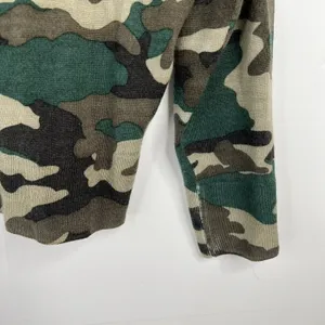 J.Crew S Sweater Merino Wool Camo Crewneck K1279 Green Brown Long Sleeve Raglan thumbnail 9