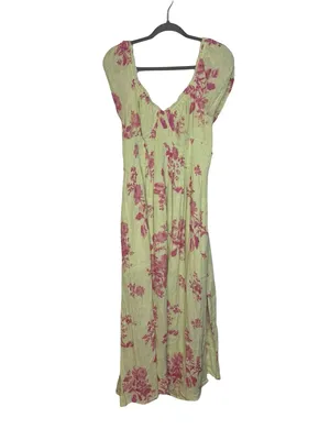 🌸 Free People Forget Me Not Cotton Gauze Floral Midi Dress Size M 🌸 thumbnail 2