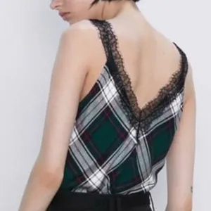✨ ZARA plaid lace cami tank top green✨ thumbnail 5