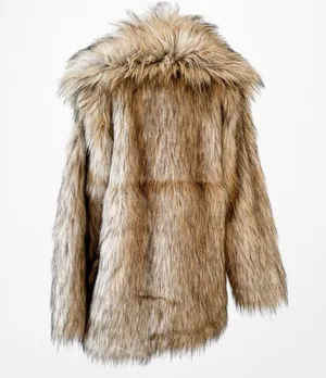 Nakd Fashion Brown Faux Fur Teddy Coat Jacket Size S thumbnail 7