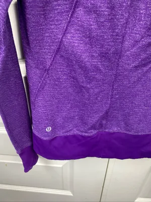 Lululemon Runderful Jacket 1/2 Zip Purple Women’s Pocket Thumbholes 8 outerwear thumbnail 5