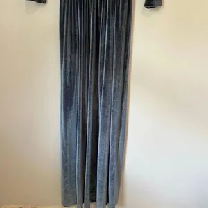 Baltic Born Sofia Velvet Slate Blue half sleeve maxi dress Small #784 thumbnail 11