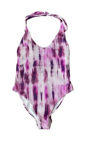 Pilyq Spell Avery One Piece Swimsuit Size Small Ribbed Tie Dye Bohemian Coastal thumbnail 1