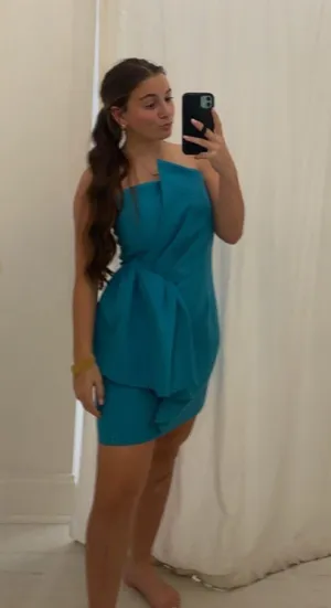 Boutique Teal Dress Blue thumbnail 2
