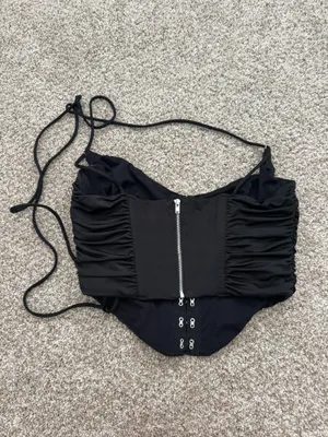 Corset White Fox Boutique Top Black Bustier thumbnail 2