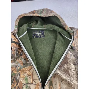 Cabelas Thick Realtree Camo Fleece Lined Hoodie Full Zip Jacket Hunting - MEDIUM thumbnail 7