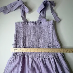 NWT Lost +‎ Wander Angel in Disguise Maxi Dress Small Lavender Smocked Cottage thumbnail 9