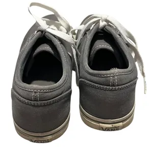 Vans‎ Women's 8 Grey Canvas Sneaker Slim Gym Shoe Skater Casual Comfortable thumbnail 4