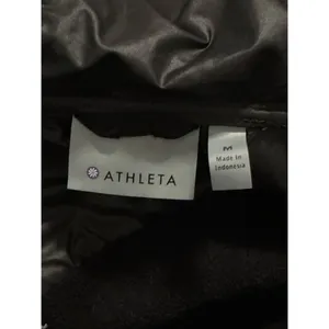ATHLETA BLACK QUILTED & HOODED JACKET with DOWN Size M Puffer thumbnail 4