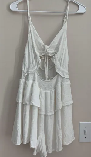 Mustard Seed White Romper thumbnail 1