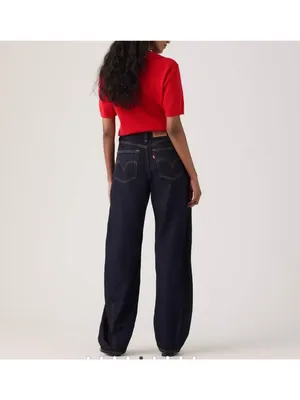Levi's New 32x31 Cinch Barrel Lighweight Women's Jeans Public Persona Dark Wash thumbnail 4