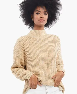 Able Rose Relaxed Tunic Turtleneck Sweater Tan Size XS thumbnail 1