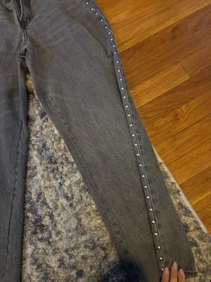 Abercrombie Loose High Rise Studded Jean thumbnail 3