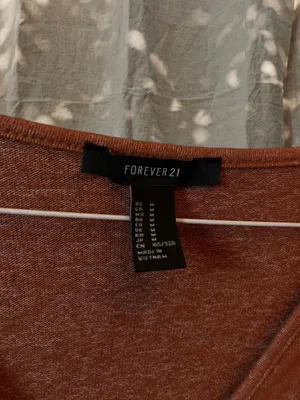 Forever 21 Heathered Burnt Orange Wrap Long Sleeve thumbnail 5