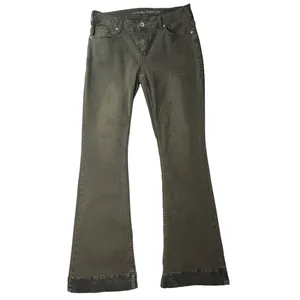 Cowgirl Tuff Tuff Flex Olive Green Trouser Flare Jeans 32x33 Western Coastal thumbnail 3