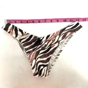 Frankies Bikinis Stormy Top M Kenza Bottom S Brown Zebra Animal Print Bikini Set thumbnail 5
