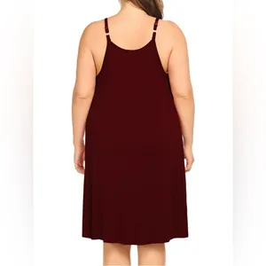 Chama Plus Size Chemise Soft Sexy Sleepwear Pleated Nightgowns Loungewear thumbnail 3