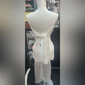 Windsor sz small white short formal dress with sequins thumbnail 4