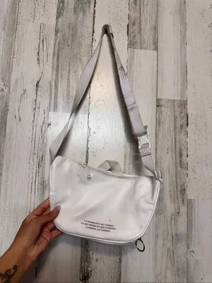 Adidas Originals White Leather Crossbody Bag Fannypack Sling Purse thumbnail 3