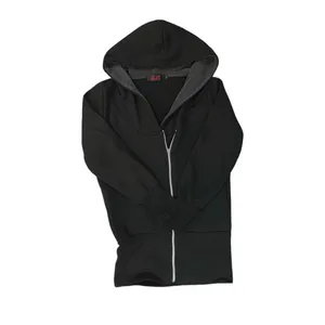 DJT Hoodie Fashion Waist Jacket Womens Black Double Zipper Casual Sporty Size L‎ thumbnail 2