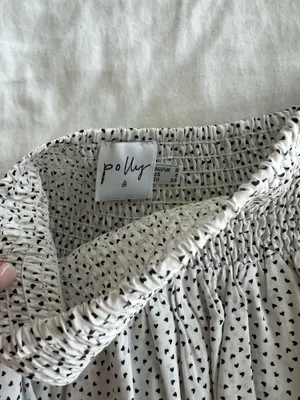 Princess Polly White Polka Heart Tiered Smocked Waist Skirt thumbnail 2