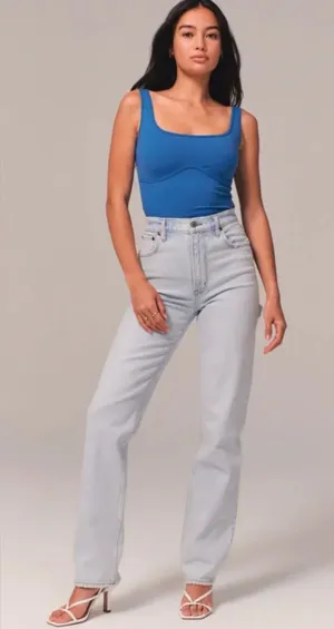 Abercrombie & Fitch 90s Relaxed Carpenter Jean High Rise Size 12 thumbnail 1