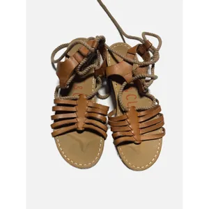 Musse & Cloud Gladiator Sandals Womens 39 Brown Rope Lace Up Boho Summer Spain‎ thumbnail 2