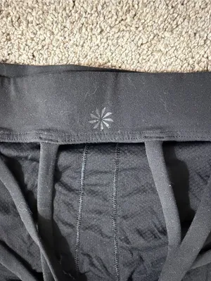 Athleta Strappy Sports Bra in Black Size 1X Athleisure Gym Workout Sporty READ thumbnail 7