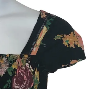 Band of Gypsies Floral Smocked Mini Dress S Western Romance Festival Boho thumbnail 9