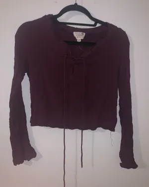 LA Hearts Pac sun Cropped Cross Top thumbnail 1
