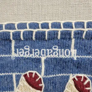 Vintage Longaberger Women's Vest 1X Blue Denim Embroidered Stitched Holiday NEW‎ thumbnail 2