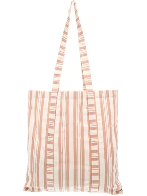 NEW Sezane Octobre Limited edition Pink Stripe Canvas Tote Bag thumbnail 4