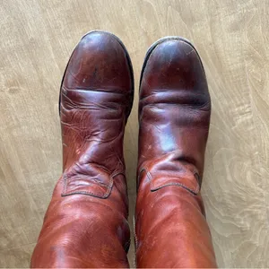 Frye Melissa Button Brown Leather Cognac Tall Riding Boots, Women’s Size 7 thumbnail 5