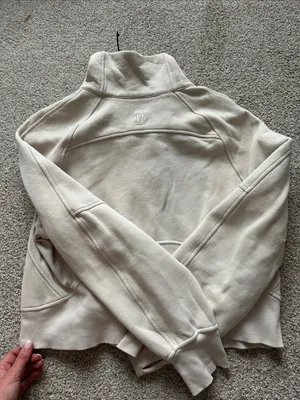 lululemon athletica tan Half-Zip Scuba Pullover Sweatshirt thumbnail 5
