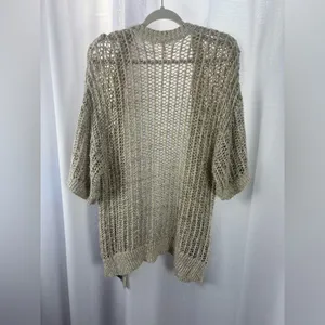 FREE PEOPLE‎ Gone Fishing Open Knit Cardigan Size XS Oversized EUC thumbnail 8