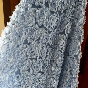Faeriesty 3D Flower Off Shoulder Dress Size Small Light Blue Prom Homecoming thumbnail 4