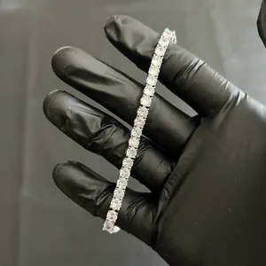Moissanite Tennis Bracelet VVS1 5mm 7 Inches Silver Brand New thumbnail 1