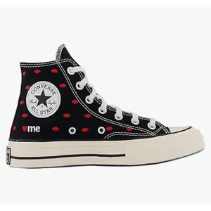CONVERSE all Star Chuck Taylor hi top black kiss lip embroidered lace up shoes 7 thumbnail 9