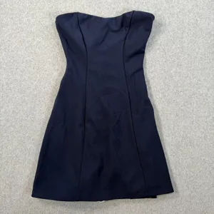 Lucy In The Sky Size XXS Navy Blue Strapless Mini Dress Ladder Bow Back Bodycon thumbnail 2